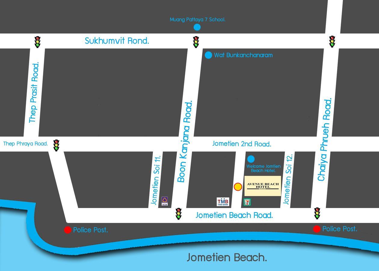 Avenue Beach Hotel Jomtien Beach Esterno foto